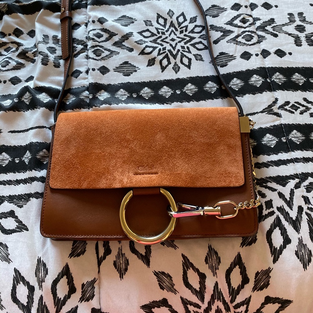 CHLOE faye suede crossbody bag